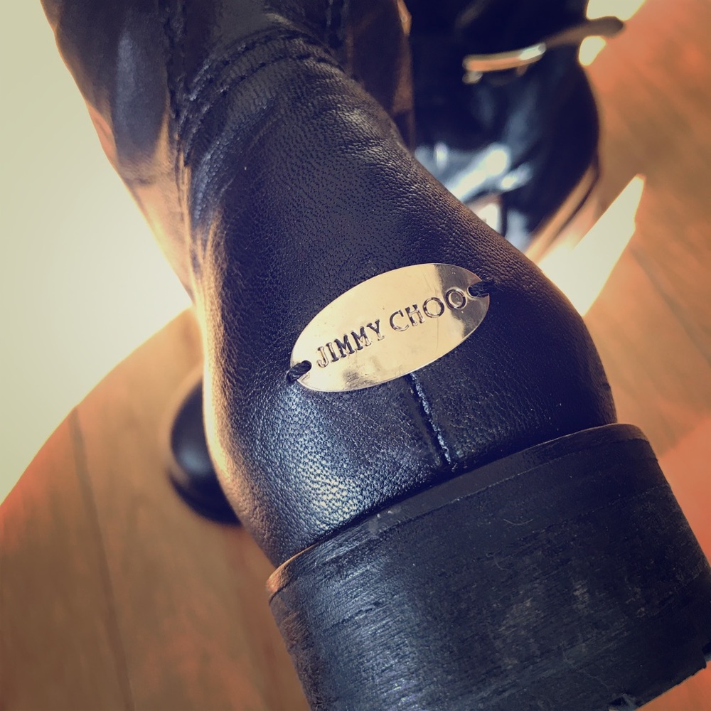 Jimmy choo fur lined biker boot